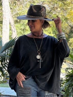 💎BRAND NEW Jaded Gypsy Be Free Top - Vintage Black - NEW COLOR